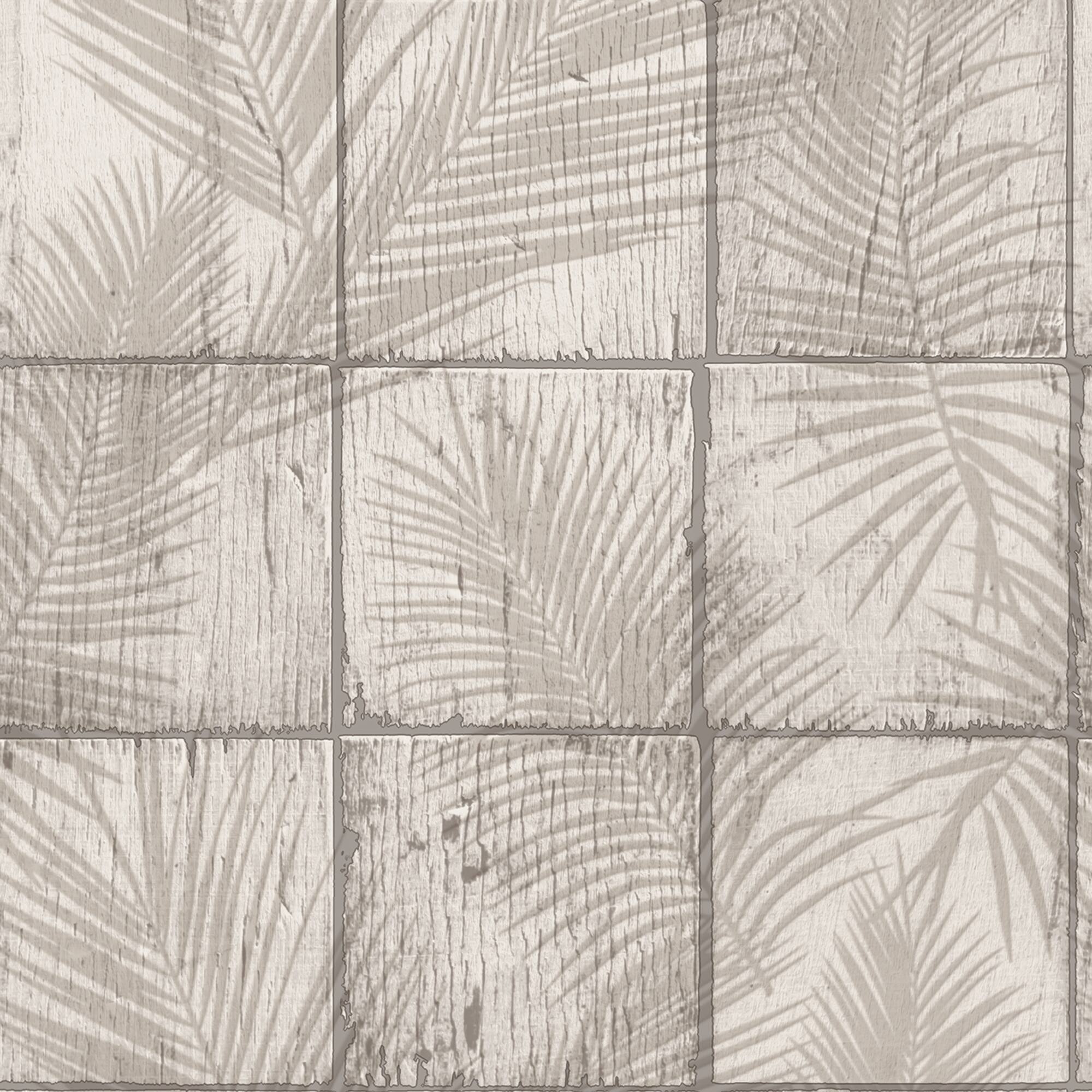 Designs Direct Rustic Palm Shadow Tile Wallpaper